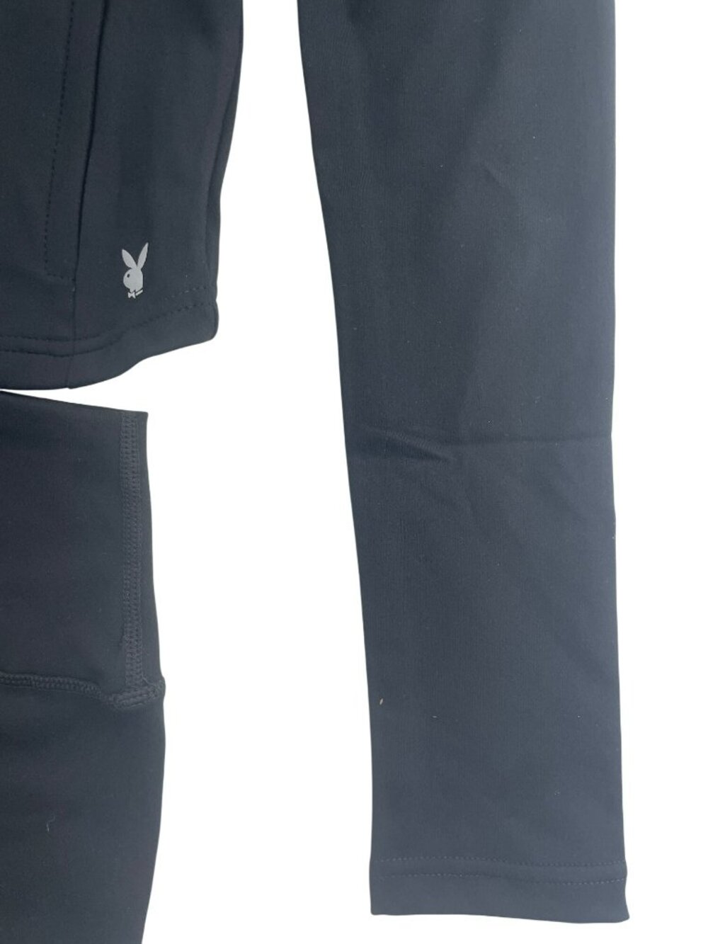 Playboy Jacket & Shorts 2-PIECE-SET Stretchy Black Full-Zip Women's Size S NWT - Picture 7 of 9